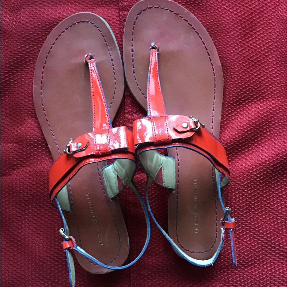Cherry Red Tommy Hilfiger Sandal Size 8